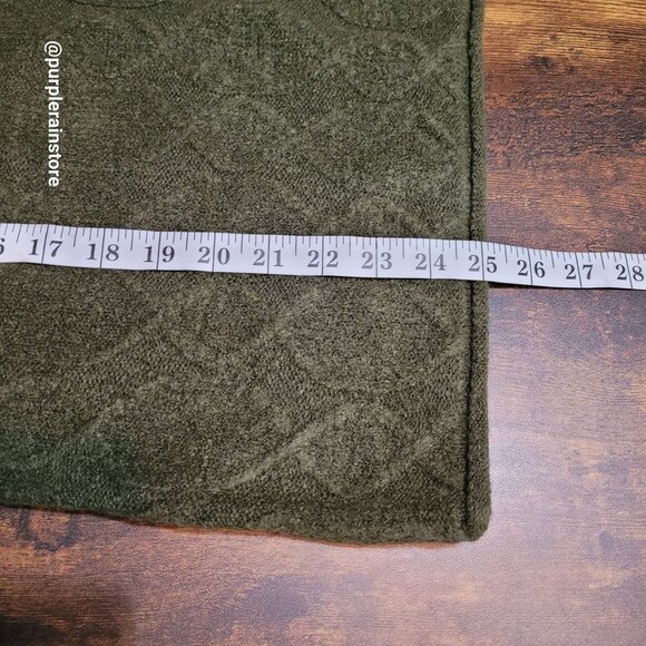 Talbots Cable Knit Sweater S Rollneck Olive Wool Alpaca Super Soft Stretch - Picture 8 of 11